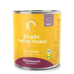 Herrmann’s Bio Huhn mit Karotte und Reis Nassfutter Adult