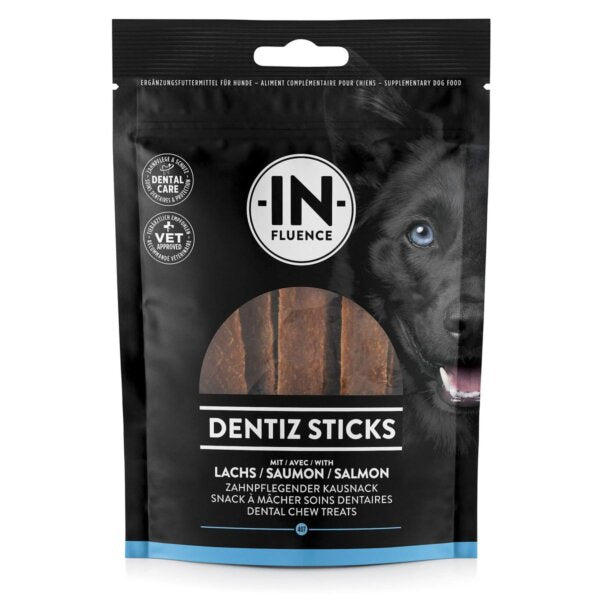 IN-FLUENCE Dentiz Sticks mit Lachs für Hunde (70g)