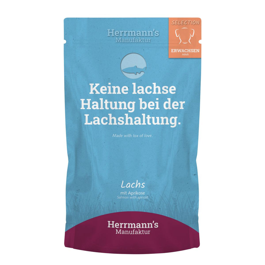 Herrmann’s Lachs mit Aprikose Nassfutter Adult / 15x 150g