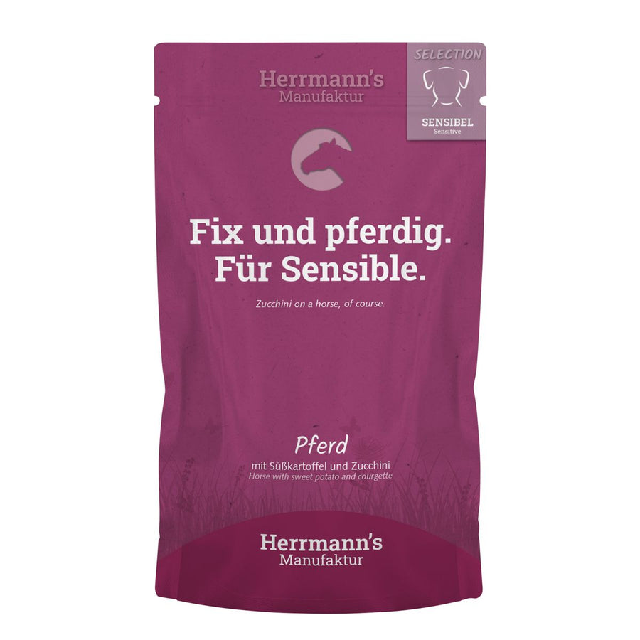 Herrmann’s Pferd mit Süsskartoffel und Zucchini Nassfutter Adult / 15x 150g