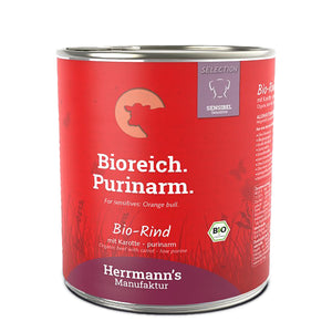 Herrmann’s Bio Rind mit Karotten Nassfutter Adult / 15x 150g