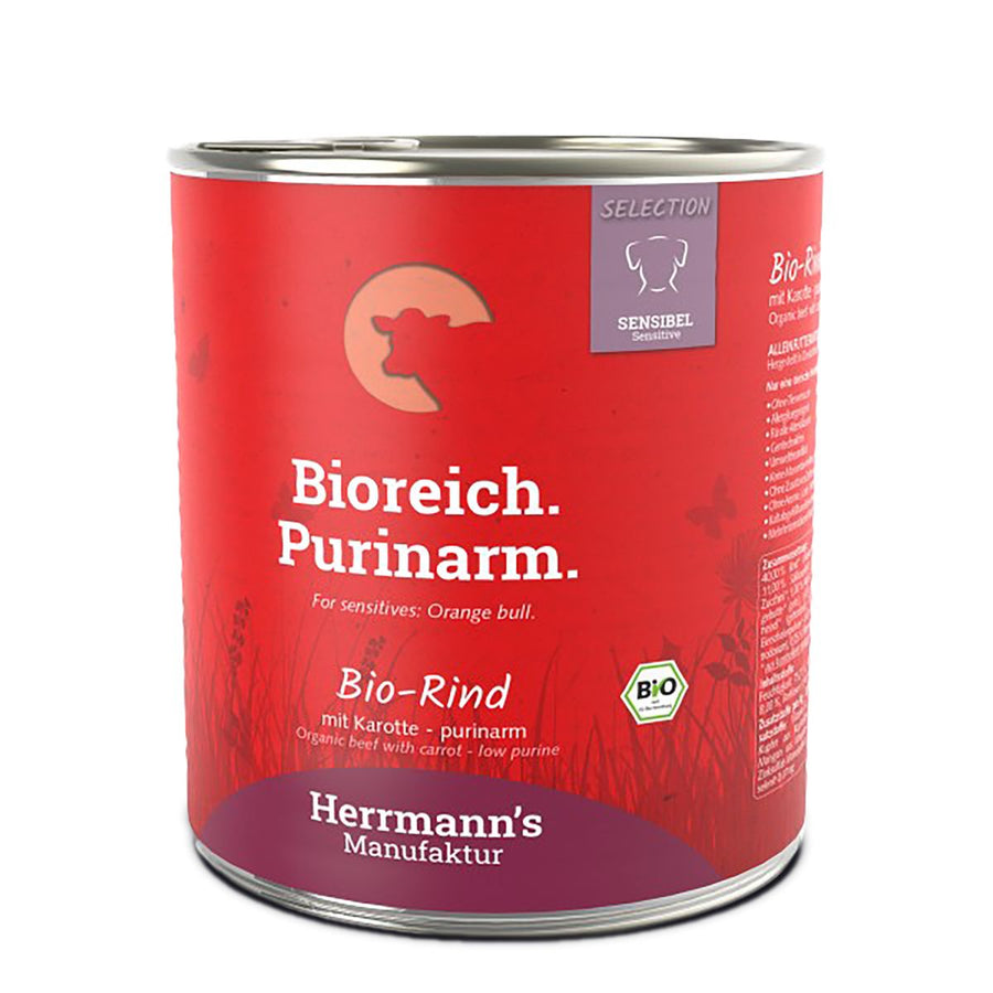 Herrmann’s Bio Rind mit Karotten Nassfutter Adult