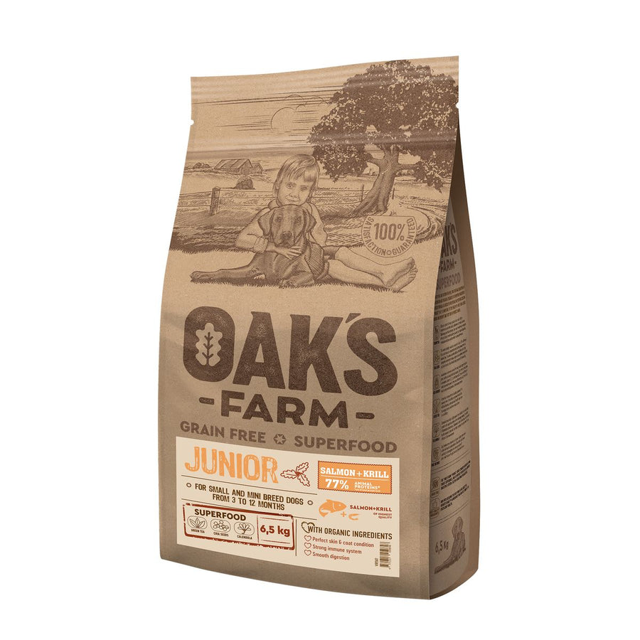 OAK’S Farm mit Lachs und Krill für Welpen kleiner Rassen