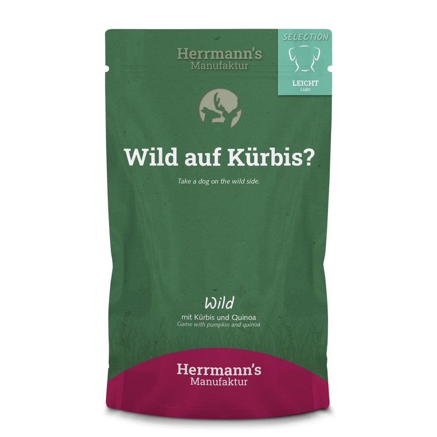 Herrmann’s Wild mit Kürbis und Quinoa Nassfutter light Adult